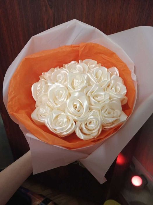 Букети з атласної стрічки