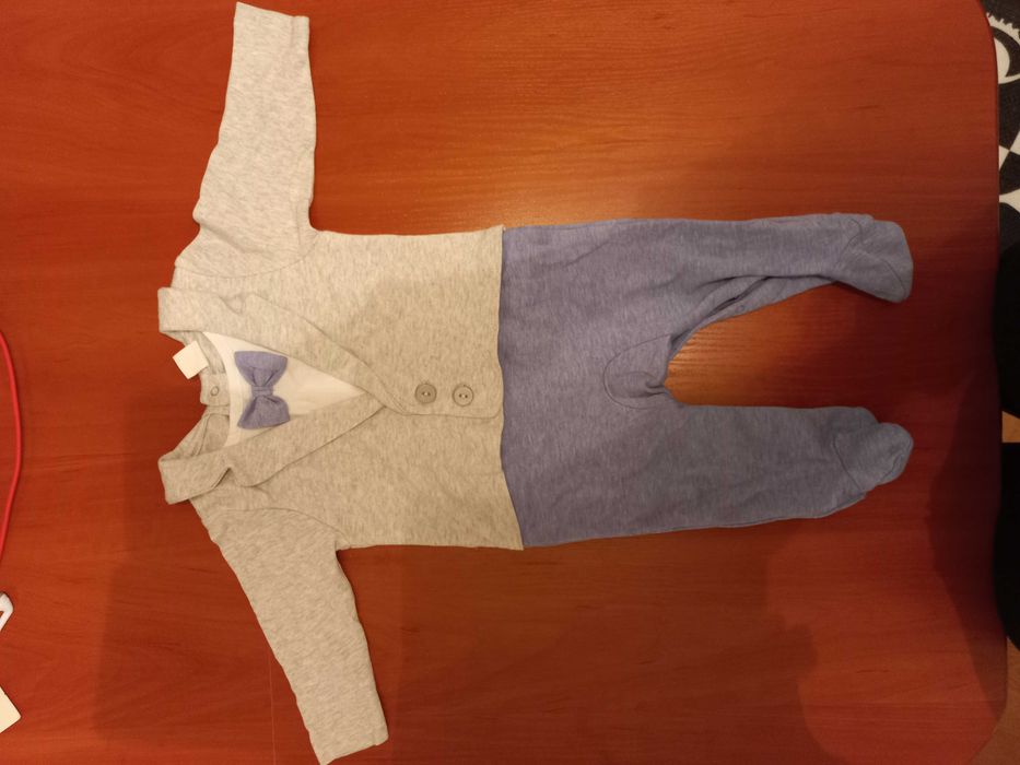 Elegancki pajacyk dla chłopca 68 chrzest święta coolclub