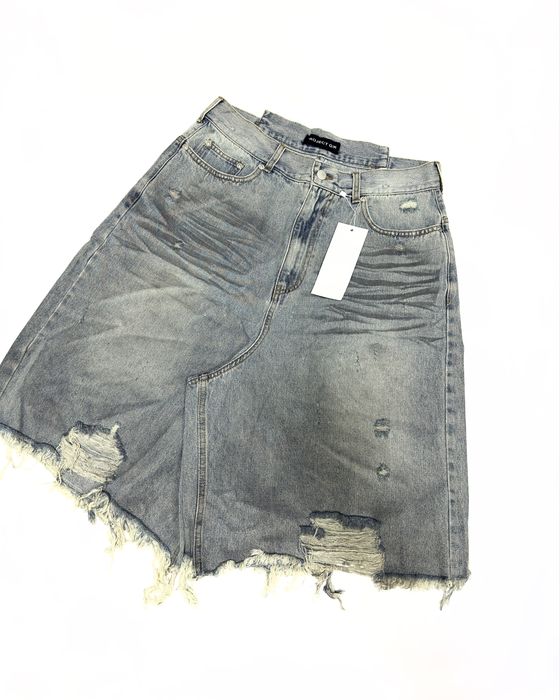 Шорти PROJECT G/R shorts project g/r baggy oversized dirty джинсові шорти світлі M-L