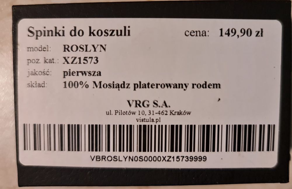 Spinki koszuli Vistula