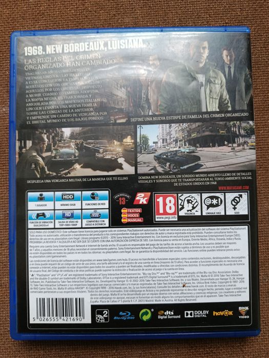 PS4 -  jogo Mafia 3