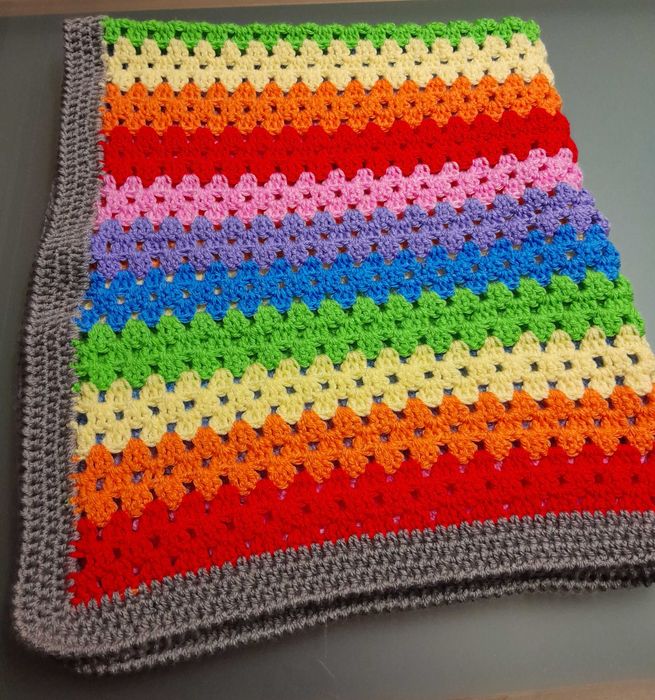 Manta crochê para bebé