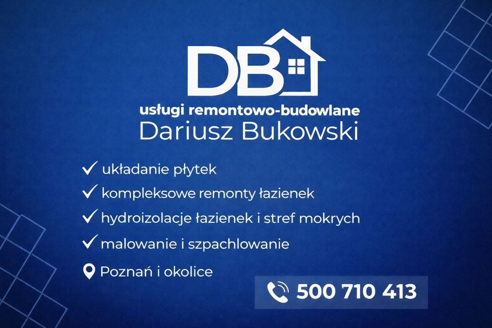 Usługi remontowo-budowlane – łazienki, płytki, hydroizolacje | Poznań