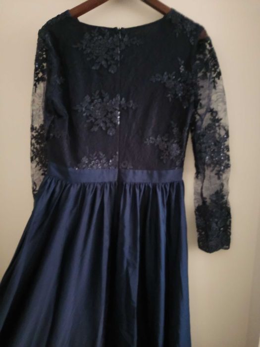 Elegancka granatowa sukienka 42 stilove