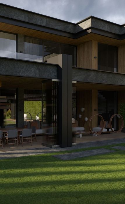 Конча Заспа Козин Дом в стиле хай-тек с выходом на Днепр