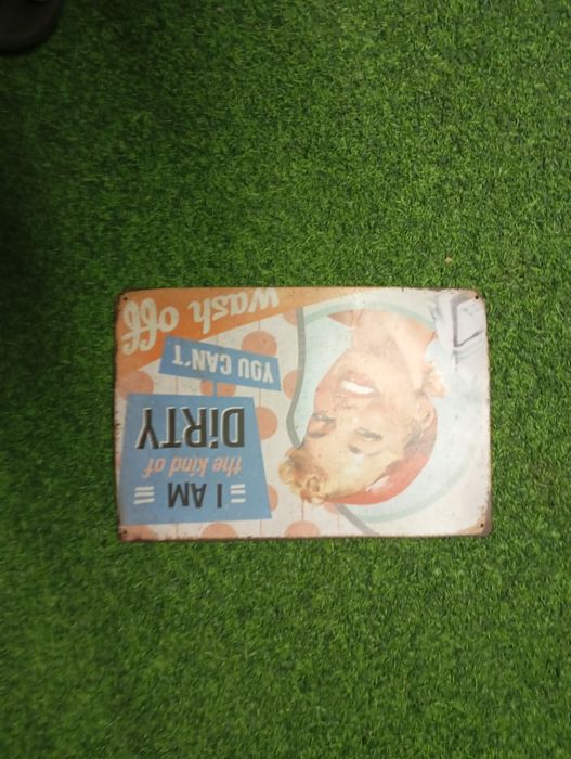 Placa de metal vintage