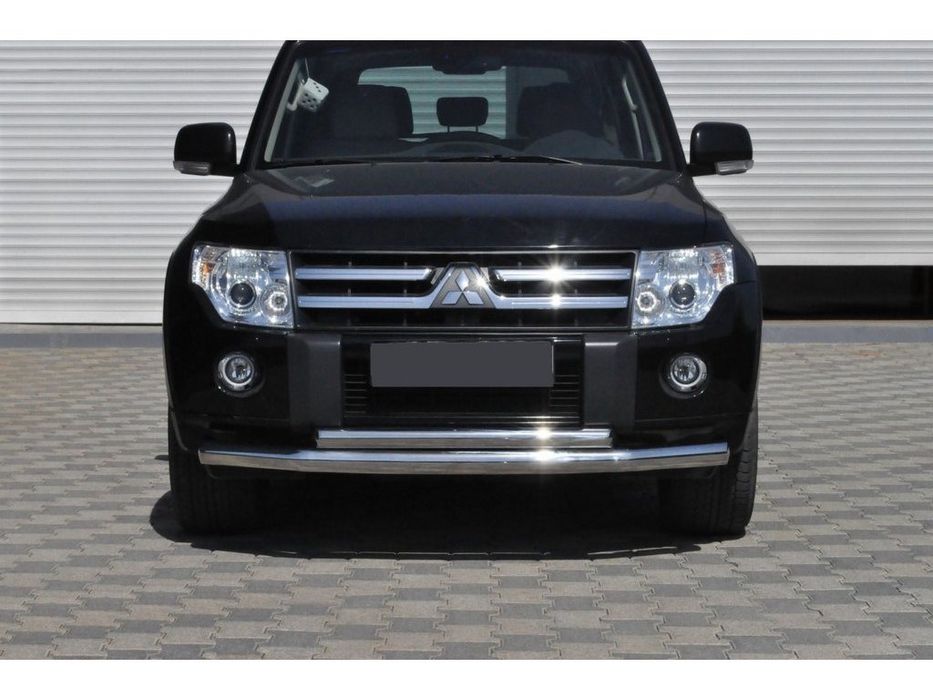 Mitsubishi Pajero Wagon IV 2006-2021 рр. Передній захист ST014 (нерж.) 60/42 мм