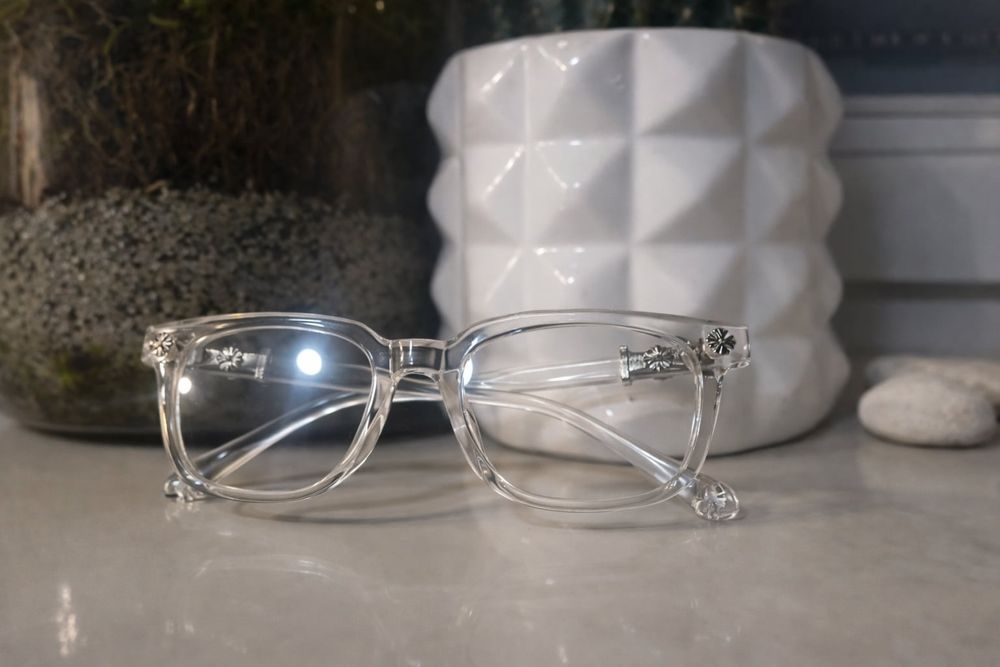 Okulary Transparentne Chrome Hearts Style