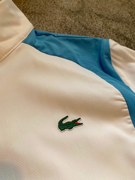 Dres set komplet tracksuit lacoste sport biały granatowy