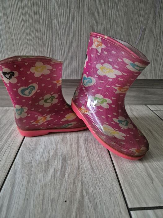 Дитячі резинові чобітки /  чоботи на дівчинку 24 розмір
