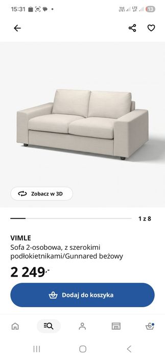 Vimle sofa kanapa Ikea