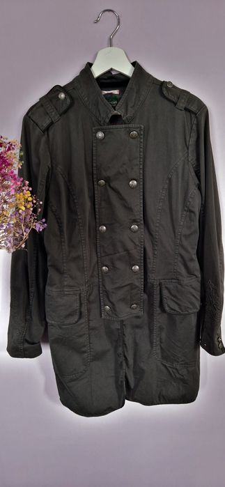 Czarna jeansowa kurtka parka przejściowa Tommy Hilfiger Denim L