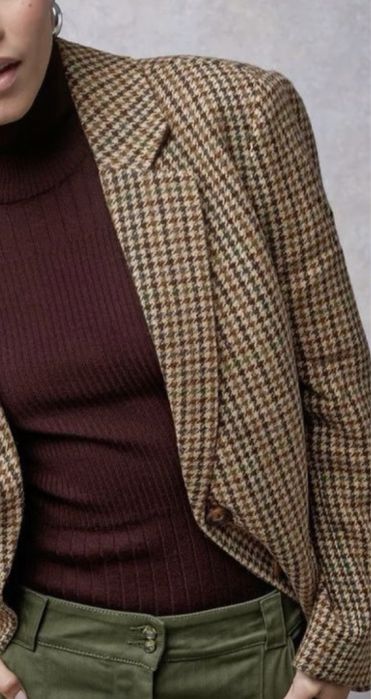 Marynarka w krate oversize rozmiar 44.