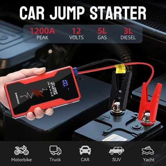 Автомобільний пусковий пристрій Бустер ENGIHU Y2, 12000 мАг,1200A,,12V