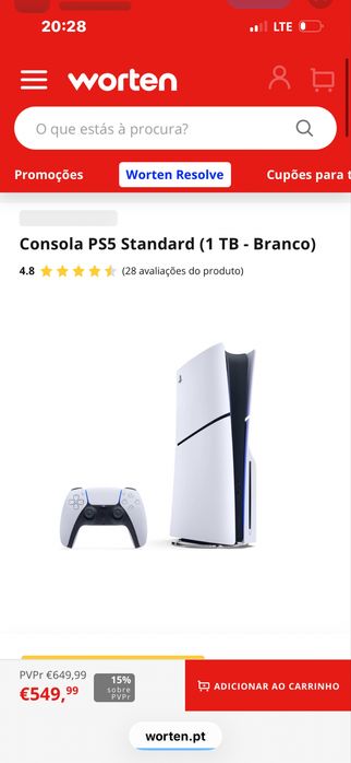 Playstation5 com 1 comando