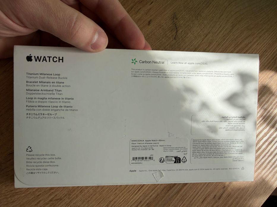 Apple Black Titanium Milanese Loop 49мм M Розмір М