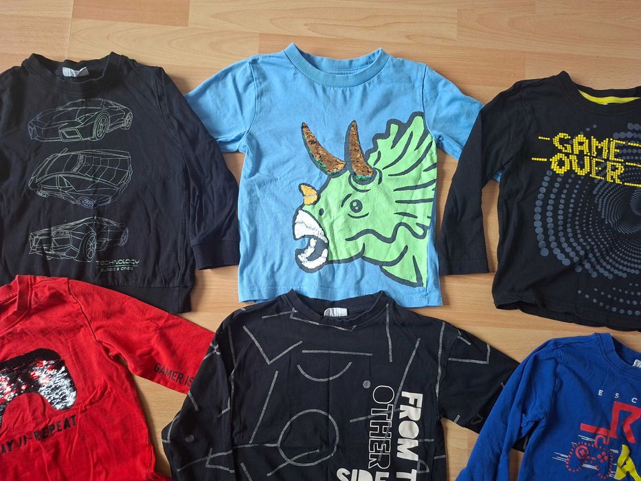 Bluzka chłopięca długi rękaw Coccodrillo r. 110 (8 sztuk)