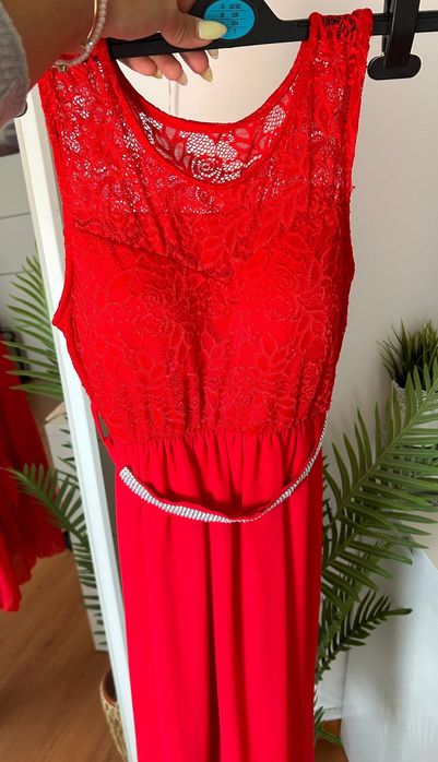 Vestido vermelho de cerimónia