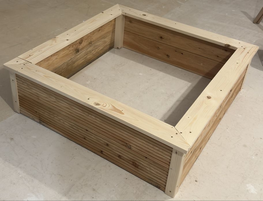 Skrzynia ogrodowa 100x100x30 na warzywa warzywniak kwiaty piaskownica