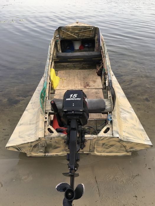 Лодка Южанка + Mercury 15 + лафет