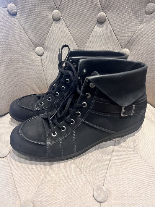 Ecco skorzane botki czarne damskie 41 wiosenne wysokie trampki wiazane