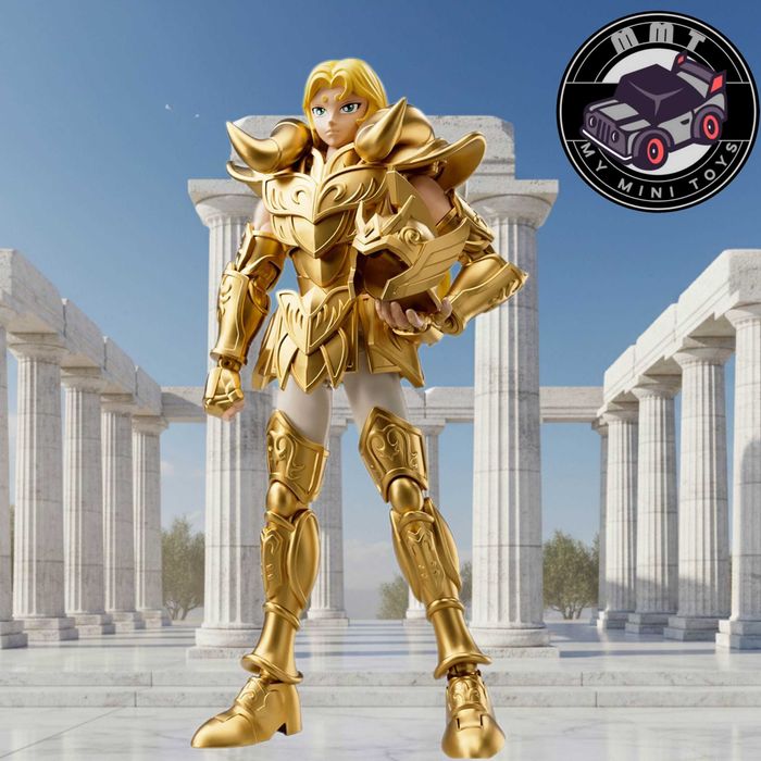 Figura de ação Saint Seiya Gold Saint Mu Aries Champion Class Blokees para montar