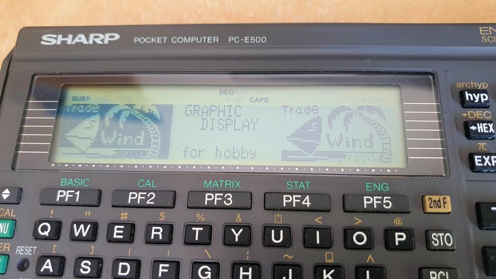 Calculadora científica tipo computador de bolso, SHARP PC-E500505387081595637763