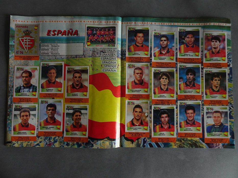 Caderneta de cromos completa futebol Europa 96 Euro 96 Panini