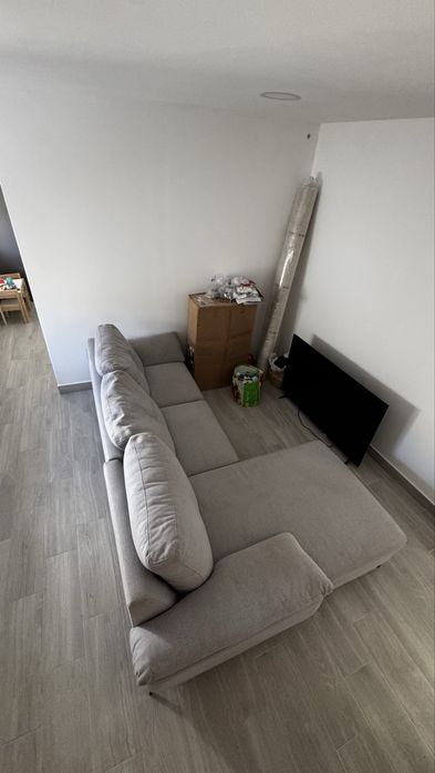 Sofá Chaise Longue Cinza