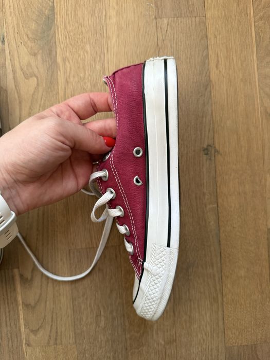 Converse bordowe damskie niskie 37