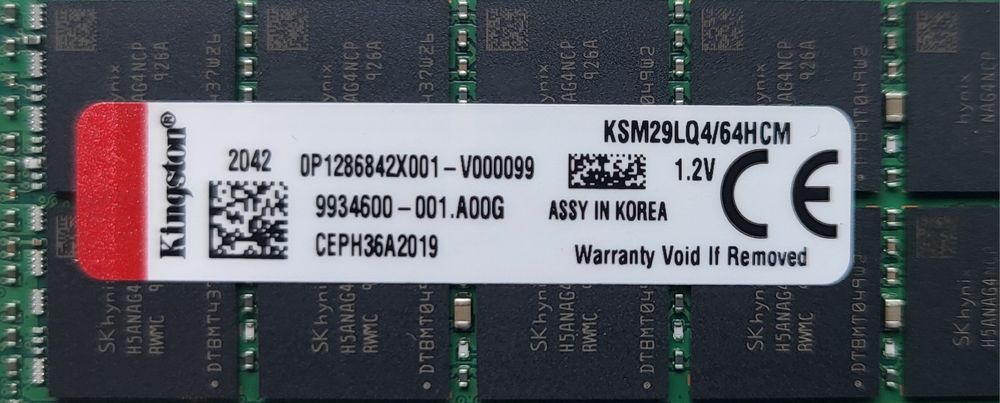 64Gb DDR4 2933 ECC Registered Kingston