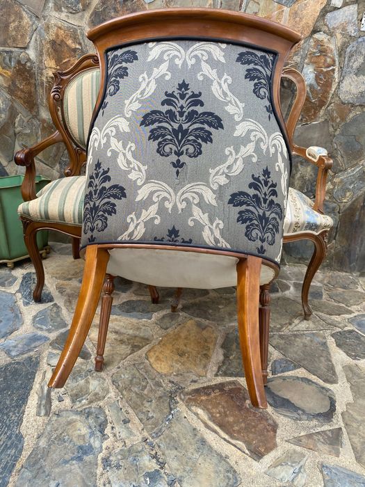 Cadeirão Bergére Antigo Madeira exótica 93 cm