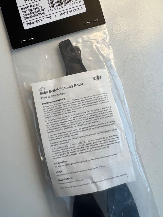 DJI śmigła z włókna węglowego 9450 ROTOR Carbon Fiber Self-tightening