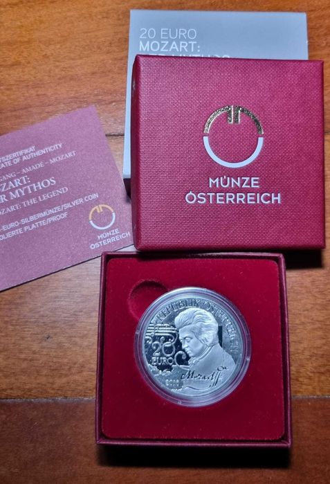 Moeda Mozart - The Legend (Prata Proof)