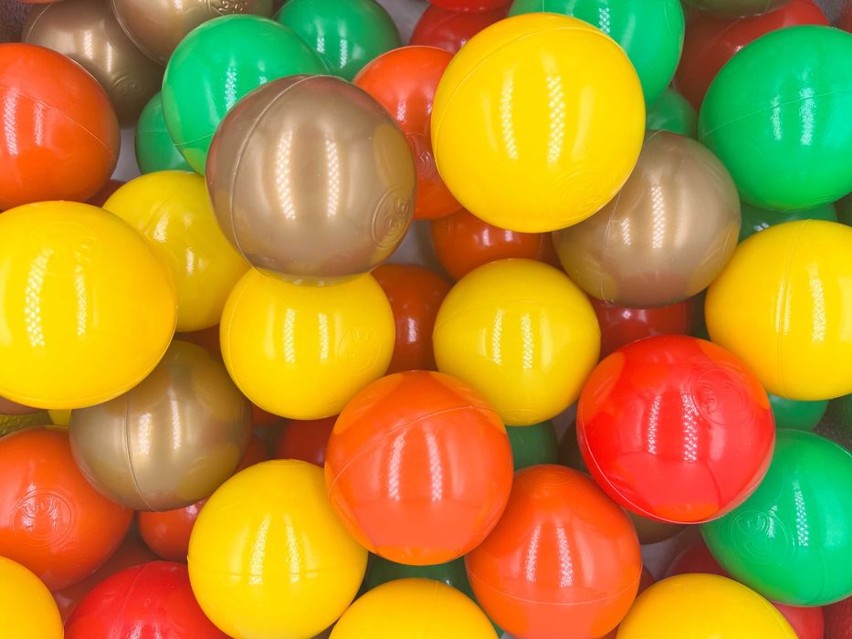 Plastikowe piłeczki piłki kulki - zestaw jesienny 150szt. 7cm