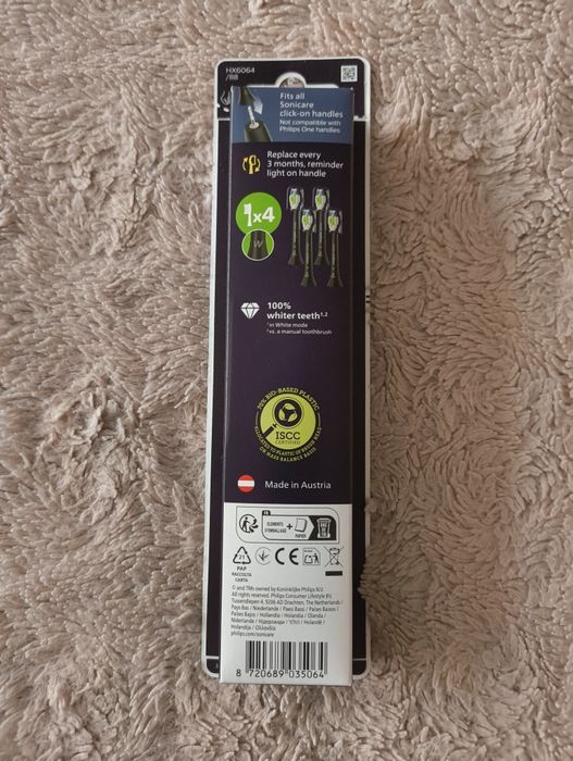 Oryginalne końcówki do szczoteczki Philips sonicare W2