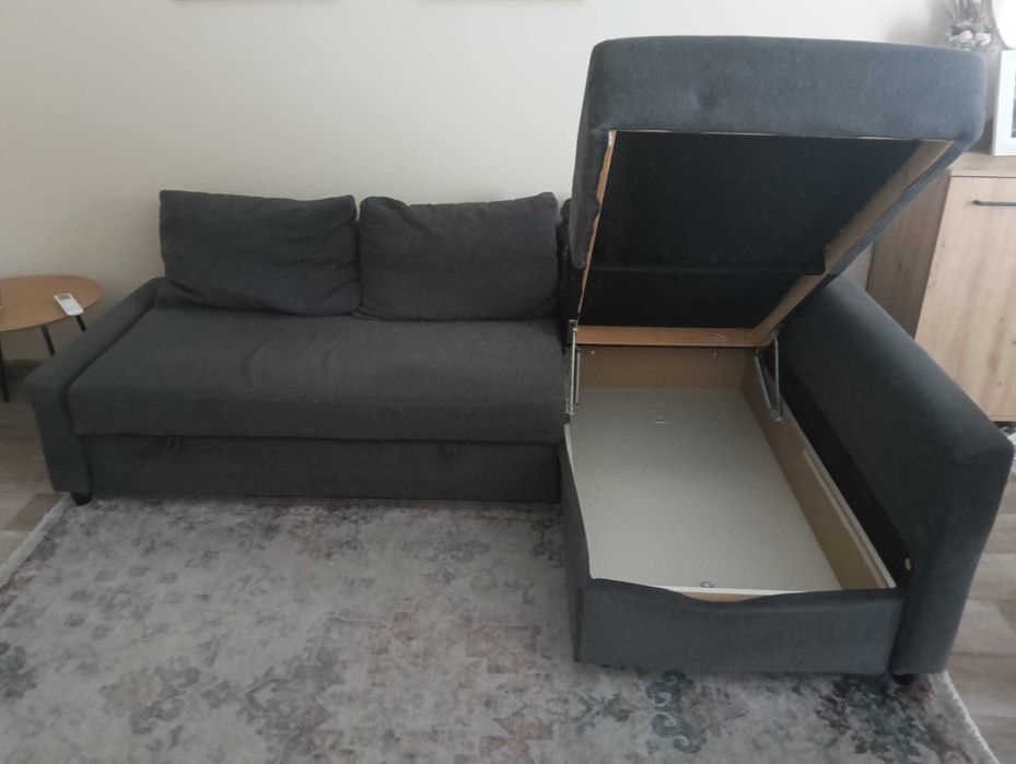 Sofá chaise lounge c/arrumação - modelo Friheten - IKEA