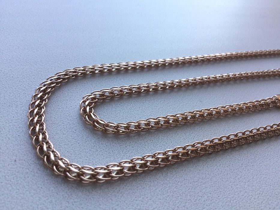 Цепочка (55см). Золото 585 пробы. Вес: 14,59г. Питон. Новая.