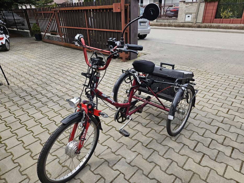 Rower elektryczny trójkołowy dla niepełnosprawnego