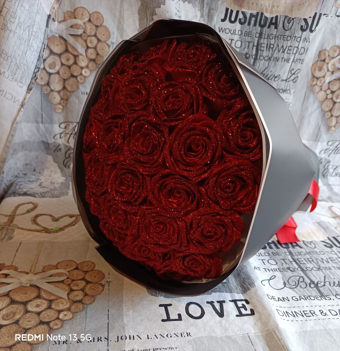 Букети з атласної стрічки.