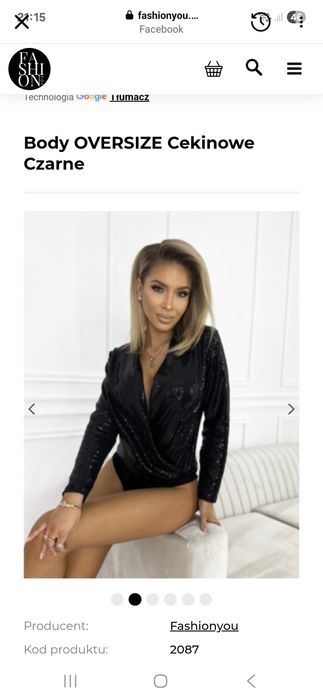 Body cekinowe czarne
