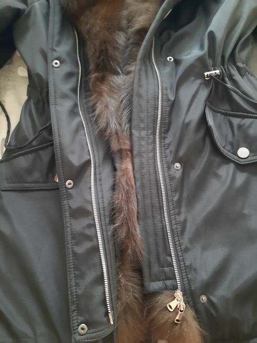Парка з хутром песець фарбований під соболь