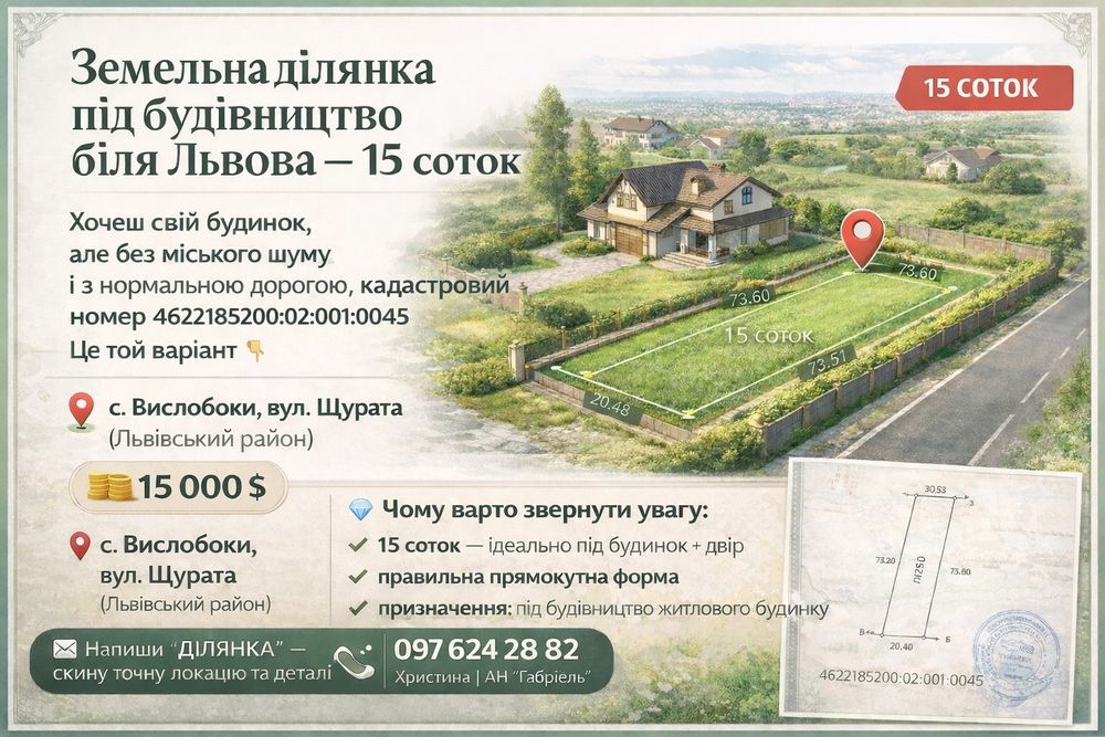 Ділянка в с. Вислобоки