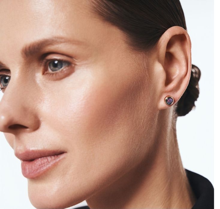 Золоті сережки опал Sova