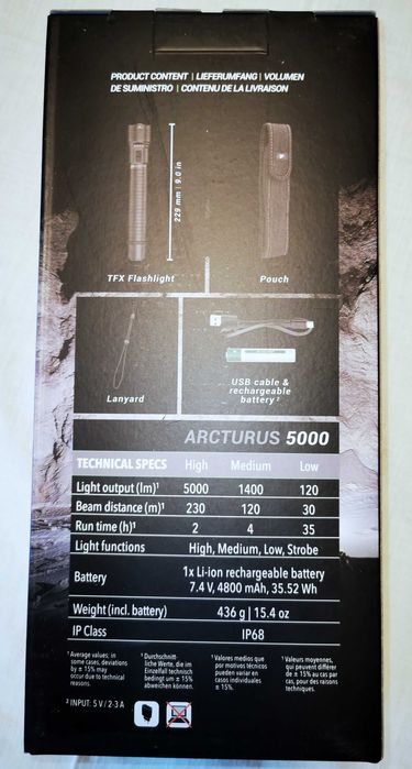 Latarka taktyczna Ledlenser TFX Arcturus 5000 - 5000 lumenów – OKAZJA!