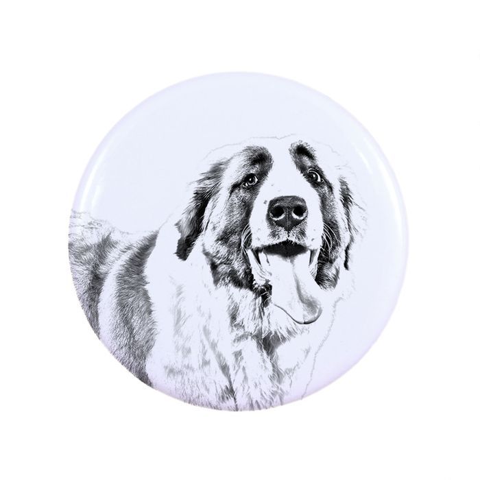 Bernardyn przypinka z psem duża Art-Dog