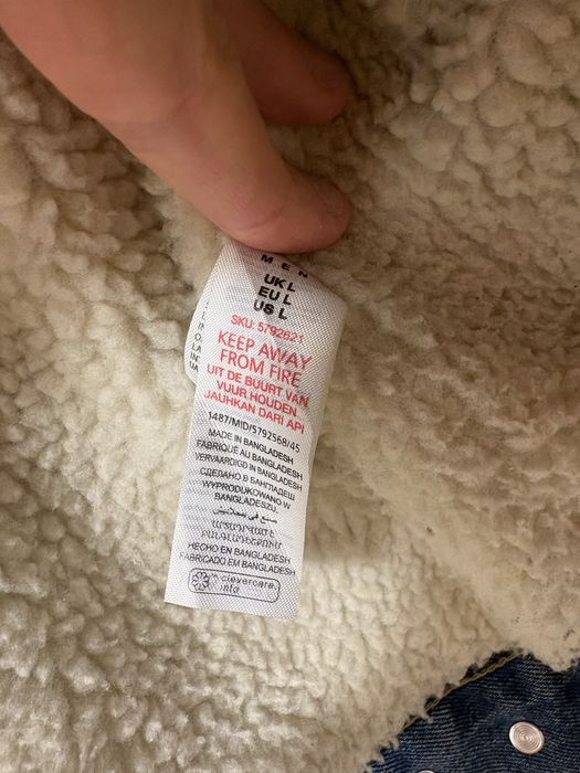Męska kurtka jeansowa z kożuszkiem