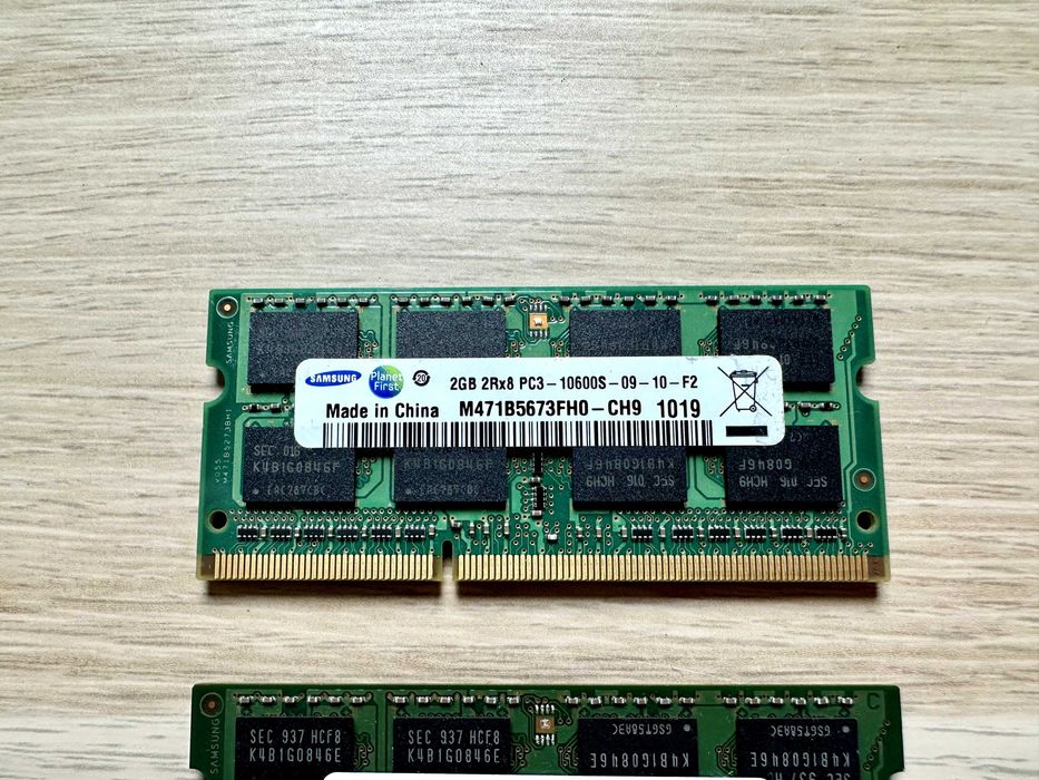 RAM Samsung 4GB DDR3 PC3 10600S 09 10 F2 (2x2GB) – sprawna, testowana