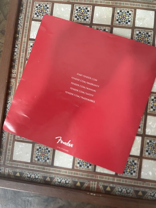 Fender - Documentação que acompanhava uma Fender mexicana