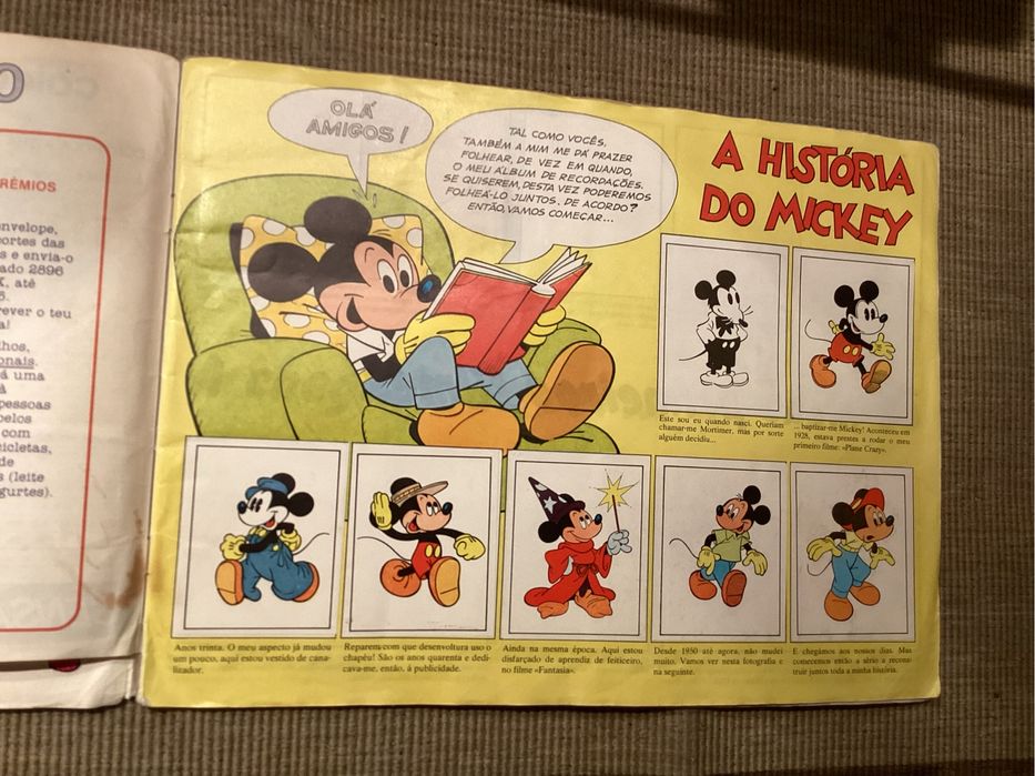 Caderneta de cromos MICKEY STORY. Walt Disney. 1985. Completa.